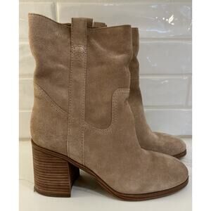 Sole Society Shoes Women’s Sz 9.5M Tawny Brown Oiled Suede Leather Ankle Boots